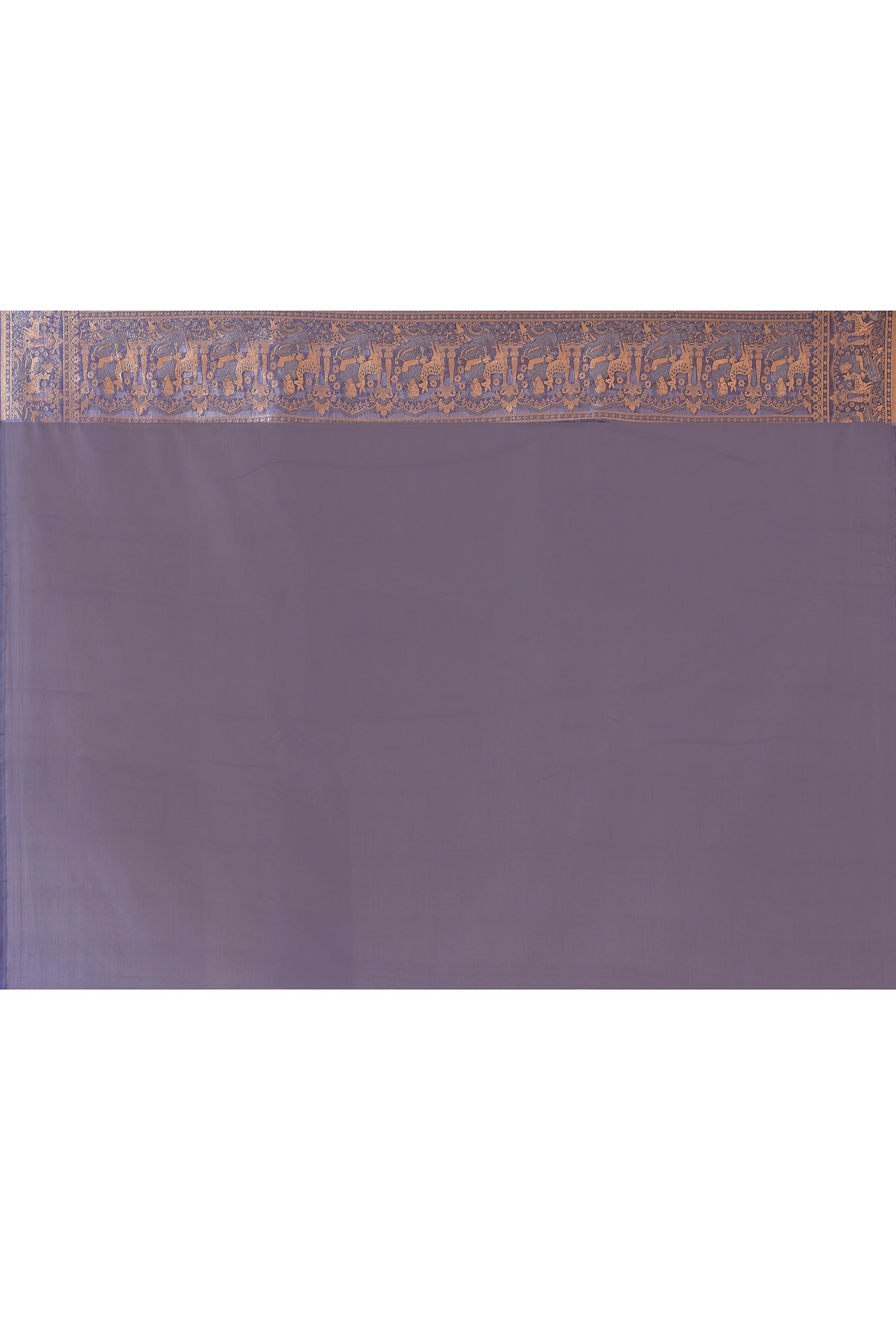 Joban Fashion Lavender Pure Katan Pure Handloom Banarasi Silk Saree | Grocsy