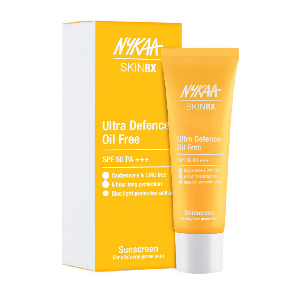 Nykaa SkinRX Ultra Defence Oil Free Sunscreen SPF 50 PA +++ | Grocsy
