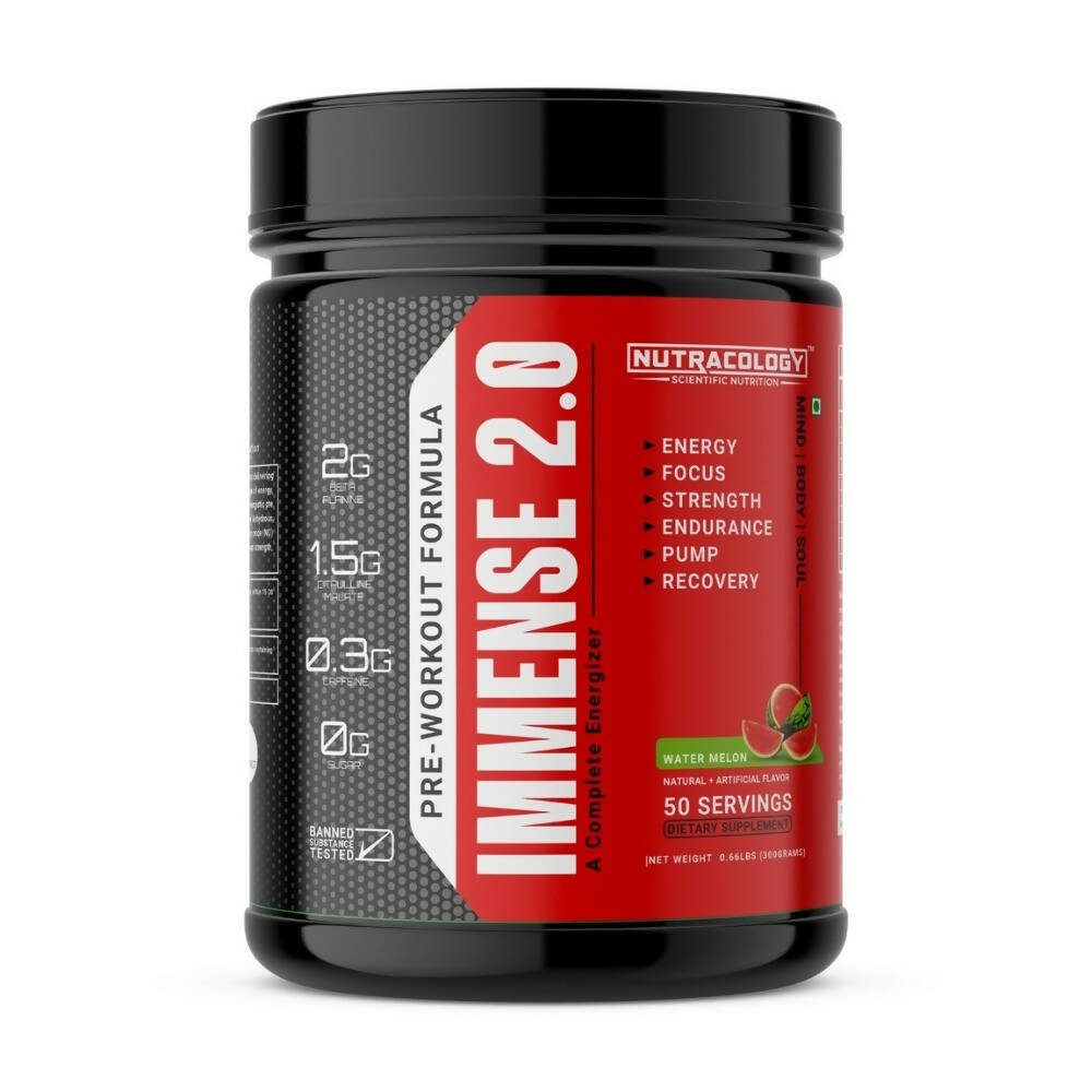 Nutracology Immense 2.0 Pre-Workout For Performance Strength & Energy Boost | Grocsy