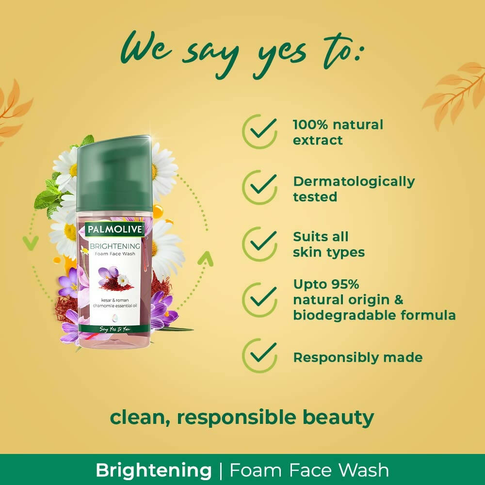 Palmolive Brightening Foam Face Wash | Grocsy