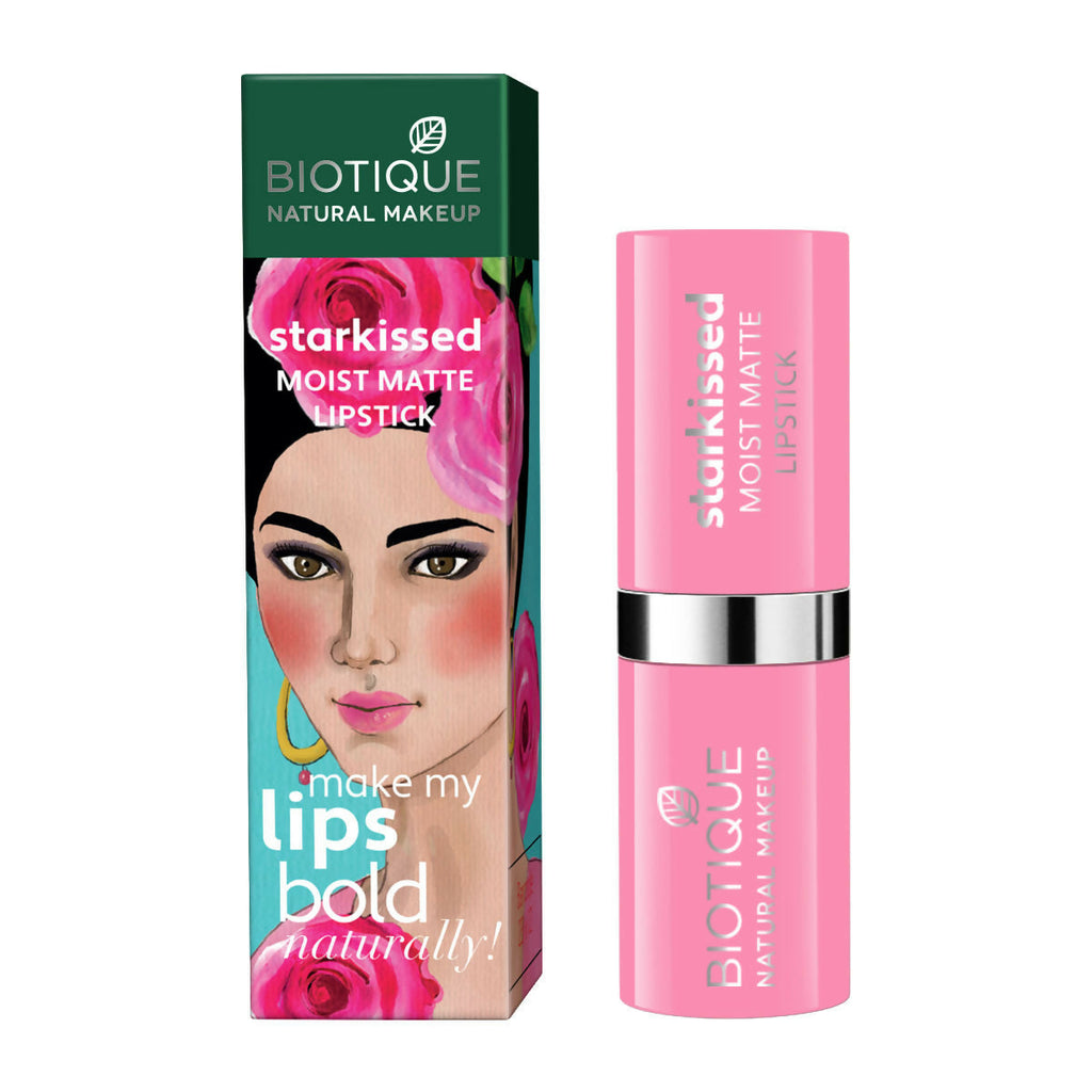 Biotique Starkissed Moist Matte Lipstick - Sugar N Spice | Grocsy