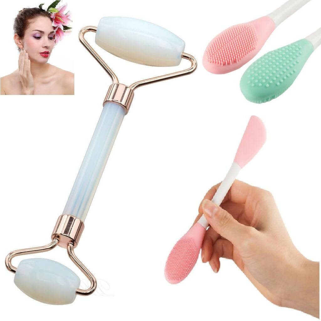 Favon Pack of Facial Roller and Face Mask Applicator | Grocsy
