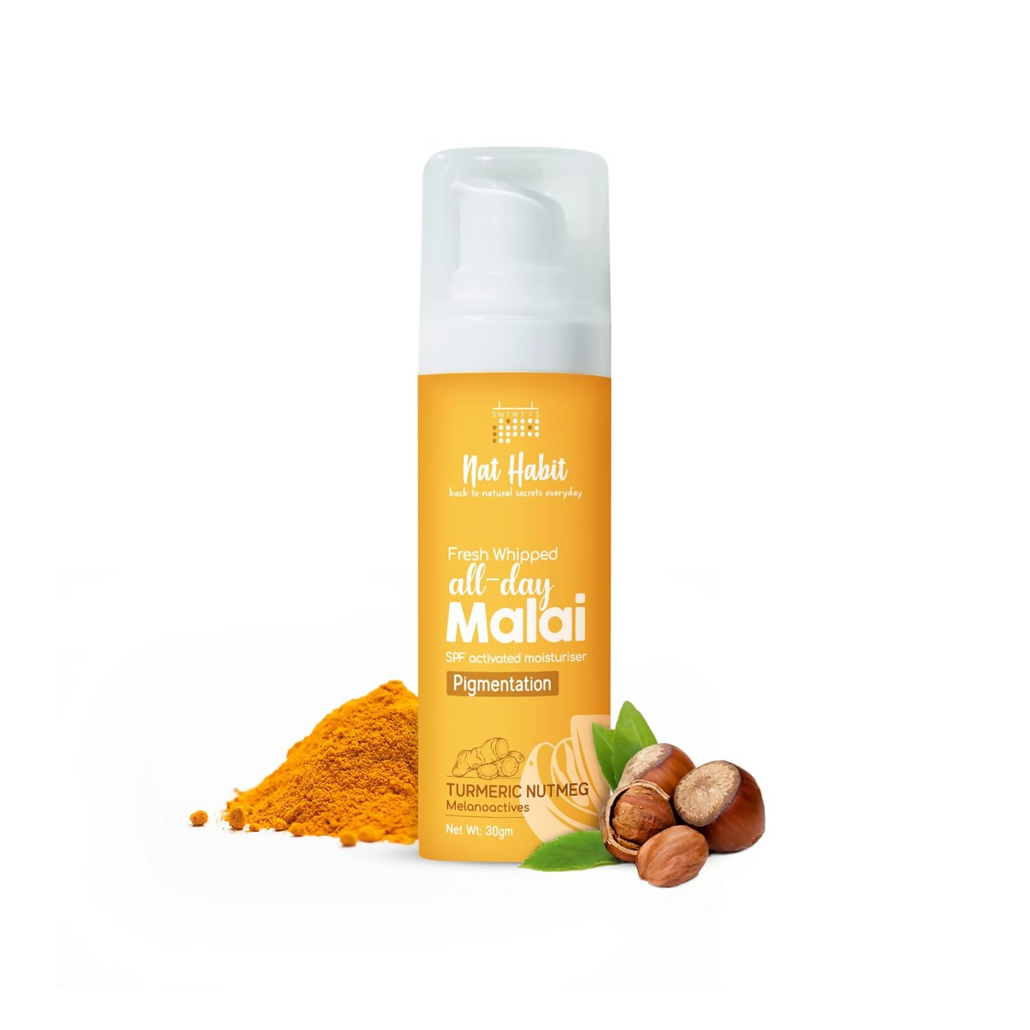 Nat Habit Turmeric Face Malai Cream For Skin Glow | Grocsy