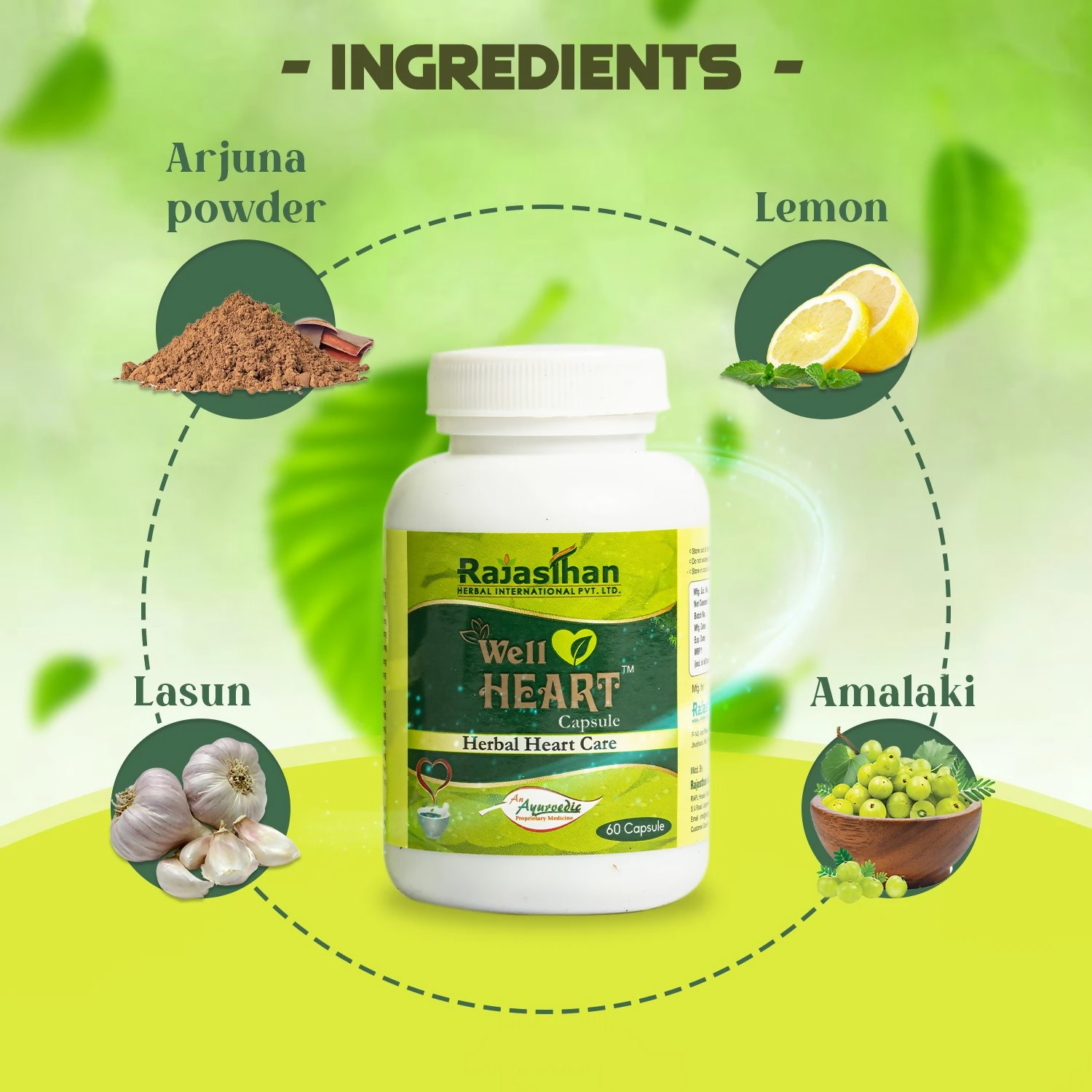 Rajasthan Herbals Well Heart Capsules | Grocsy
