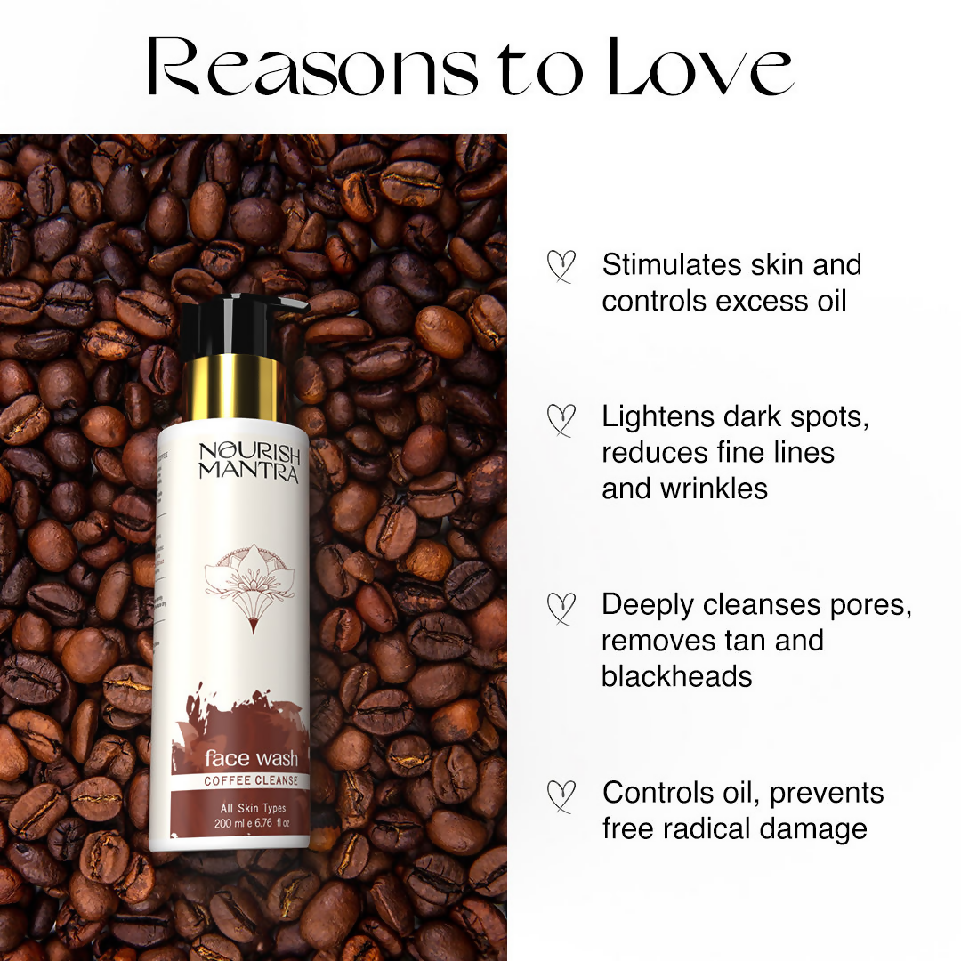 Nourish Mantra Coffee Cleanse Face Wash with Coffee Niacinamide, & Aloe Vera | Grocsy
