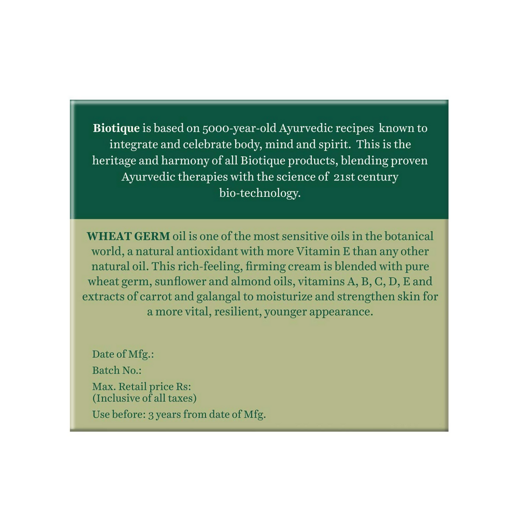 Biotique Firming Face & Body Cream - Bio Wheat Germ | Grocsy