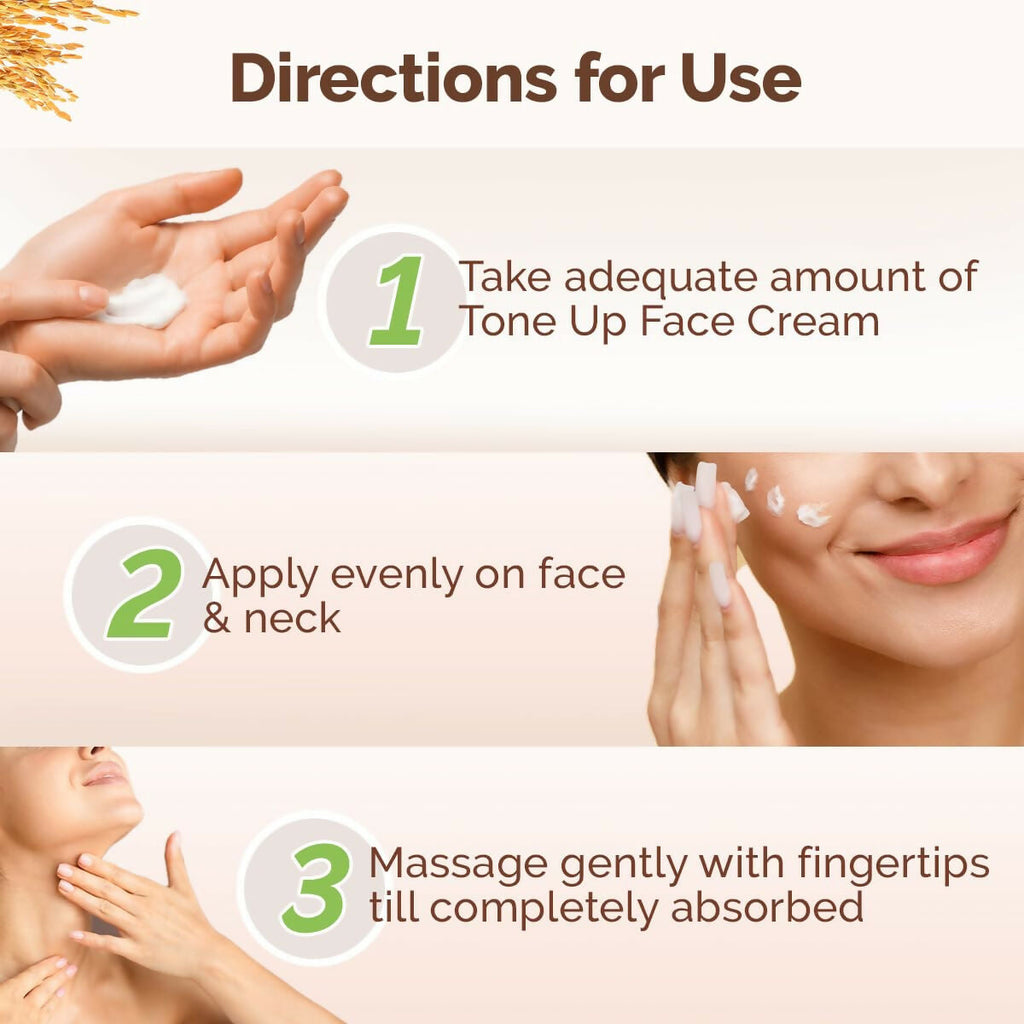 Mamaearth Rice Water Tone Up Face Cream with Rice Water & Niacinamide for Glass Skin | Grocsy