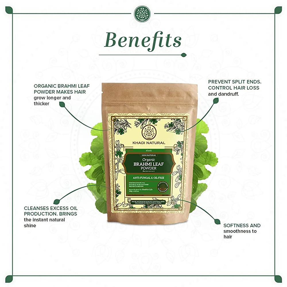 Khadi Natural Organic Brahmi Leaf Powder | Grocsy