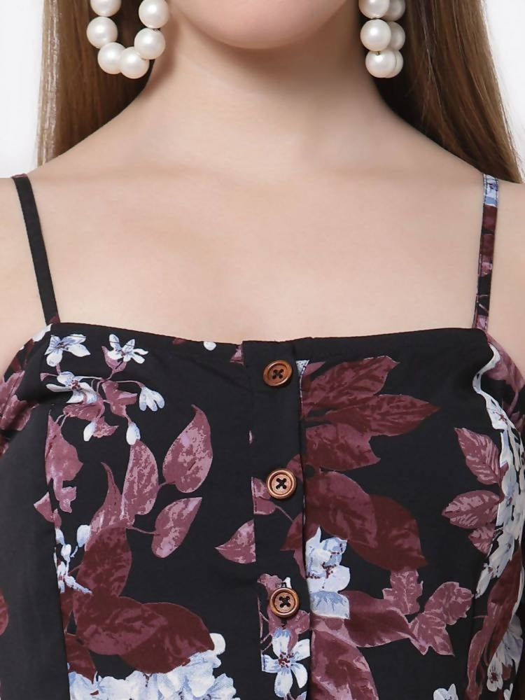Myshka Multi Color Crepe Printed Dress | Grocsy
