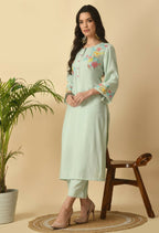 Joban Fashion L.Green Cotton Rayon Kurta Set | Grocsy