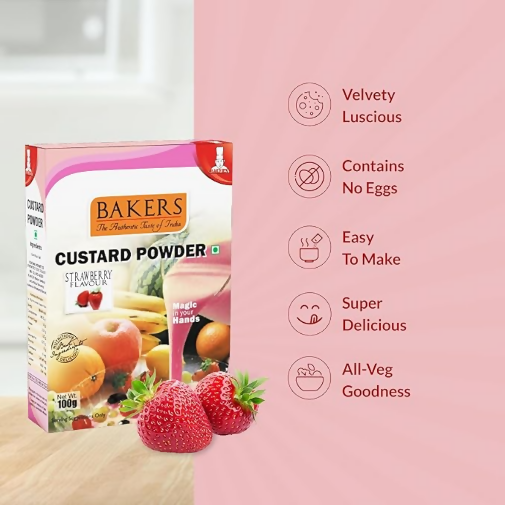 BAKERS Custard Powder - Strawberry | Grocsy