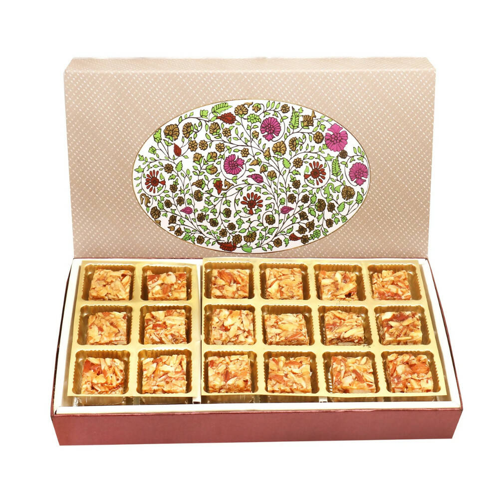 Ghasitaram Roasted Almond Bites Box | Grocsy