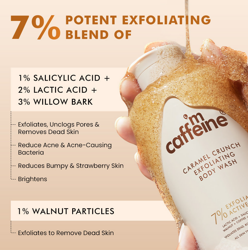 mCaffeine Brighten, De-Tan & Acne-Free Body Wash | Grocsy