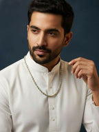 NVR Men's Handcrafted Rhodium Plated Chain | Grocsy