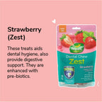 Happi Doggy Vegetarian Dental Chew Zest - Strawberry | Grocsy
