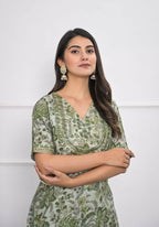 Festive Wear Ethnic Green chanderi Stitched Suit - Anbazaar | Grocsy