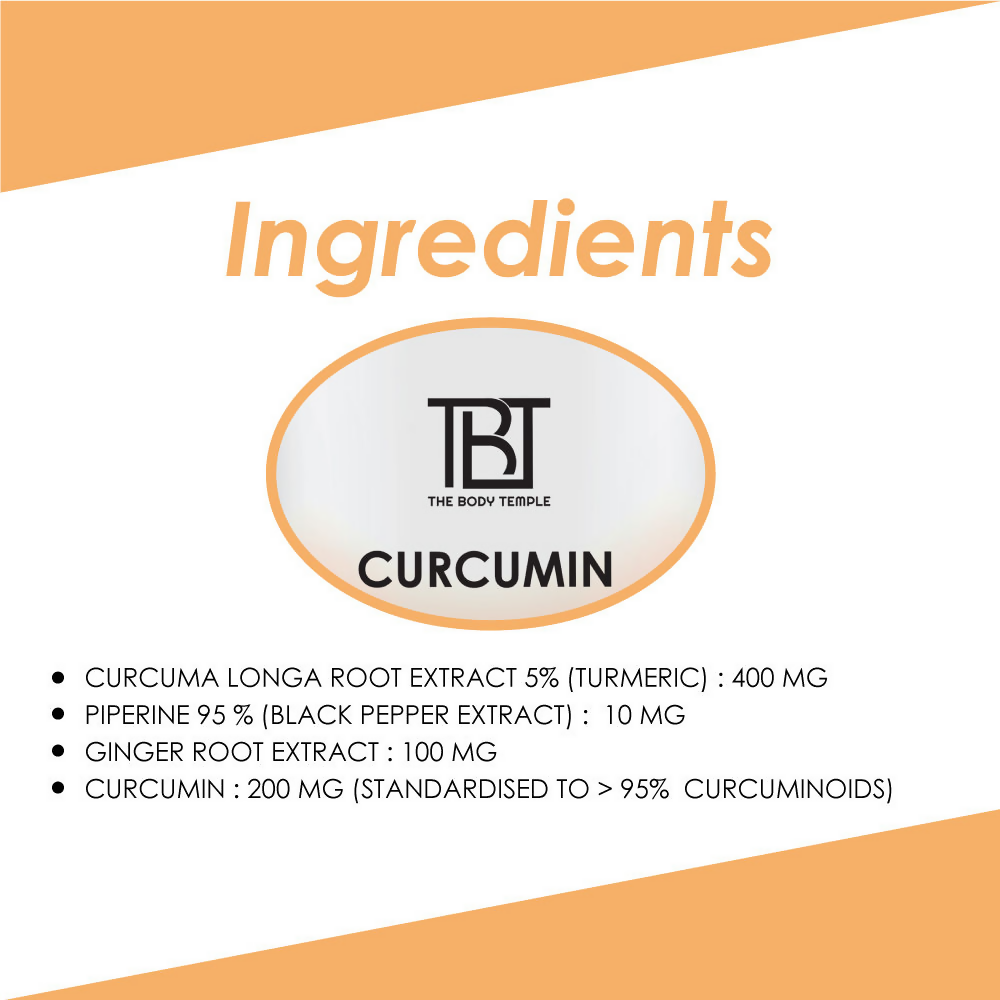 The Body Temple Curcumin 700mg For Brain Health and Immunity Capsules | Grocsy