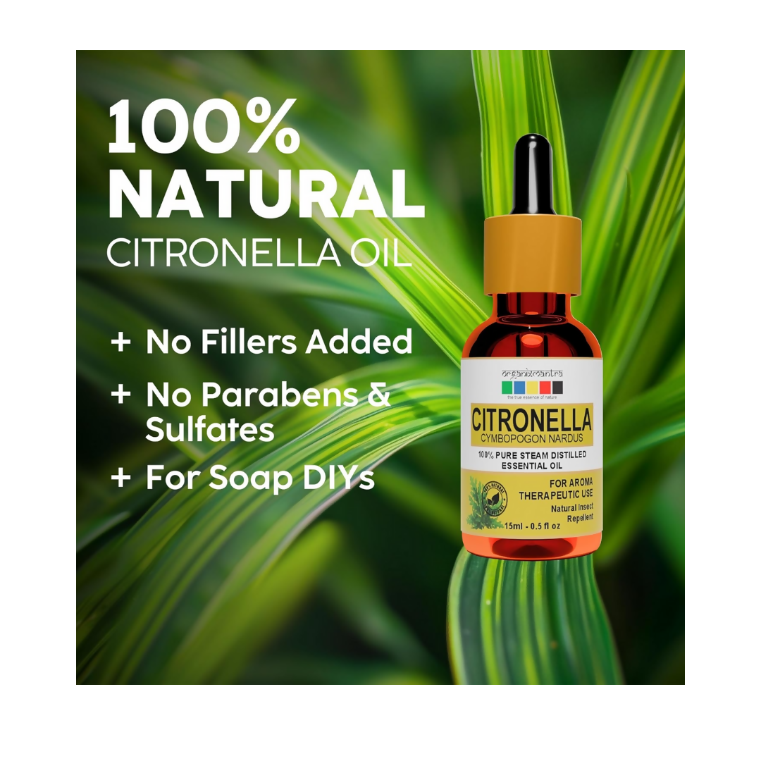 Organix Mantra Citronella Oil - 100% Natural Citronella Essential Oil | Grocsy