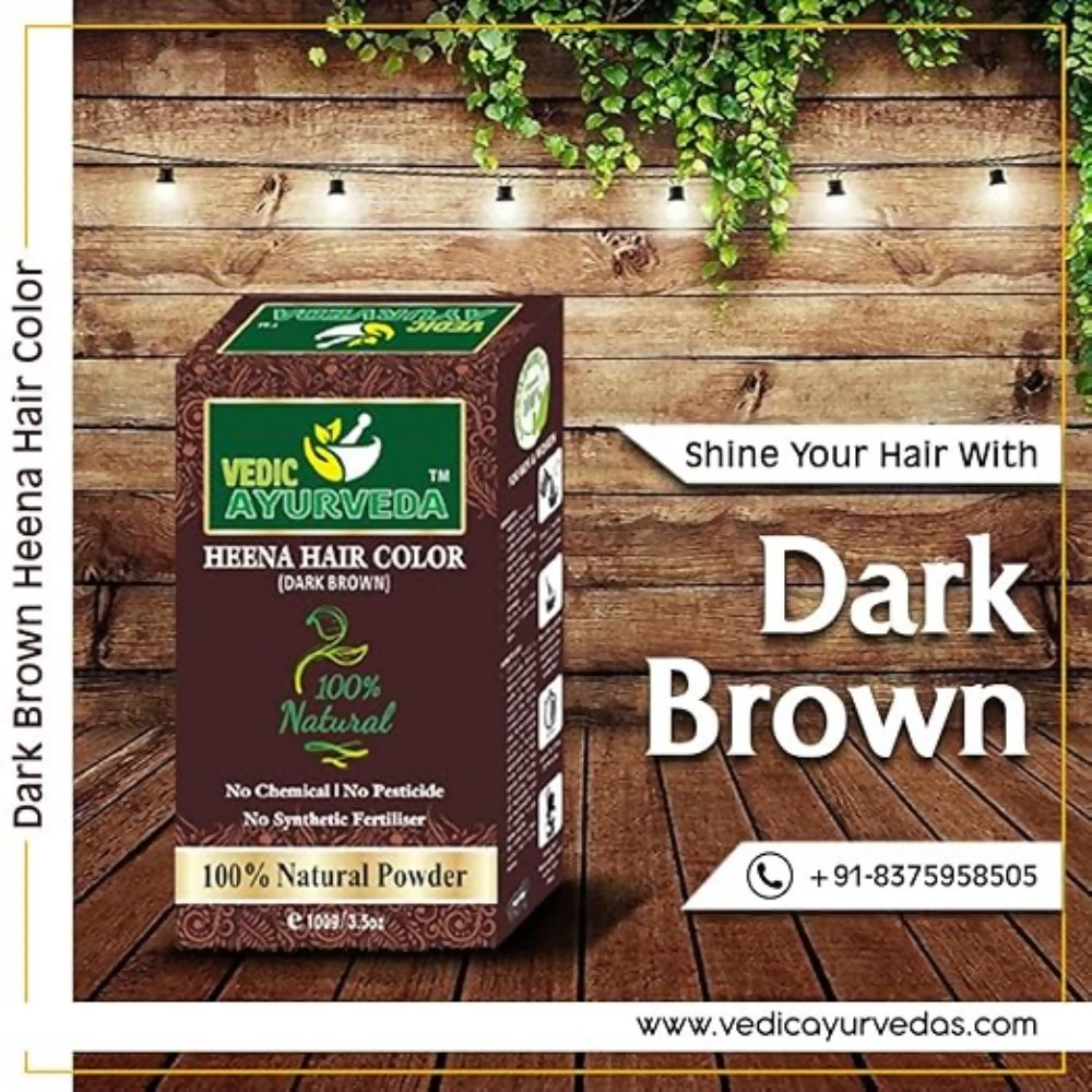 VedicAyurveda Dark Brown Hair Color | Grocsy