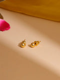 Ruby Raang Golden Round Studs | Grocsy