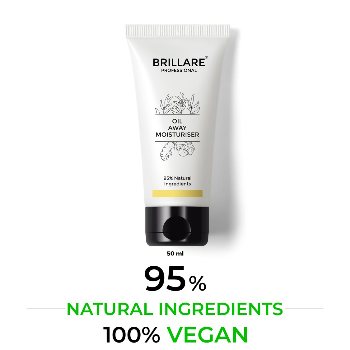 Brillare Oil Away Natural Moisturiser With Tea Tree and Turmeric For Oily | Grocsy