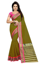 Vamika Weaving Green Cotton Silk Saree (MASTANI WEAVING GREEN) | Grocsy