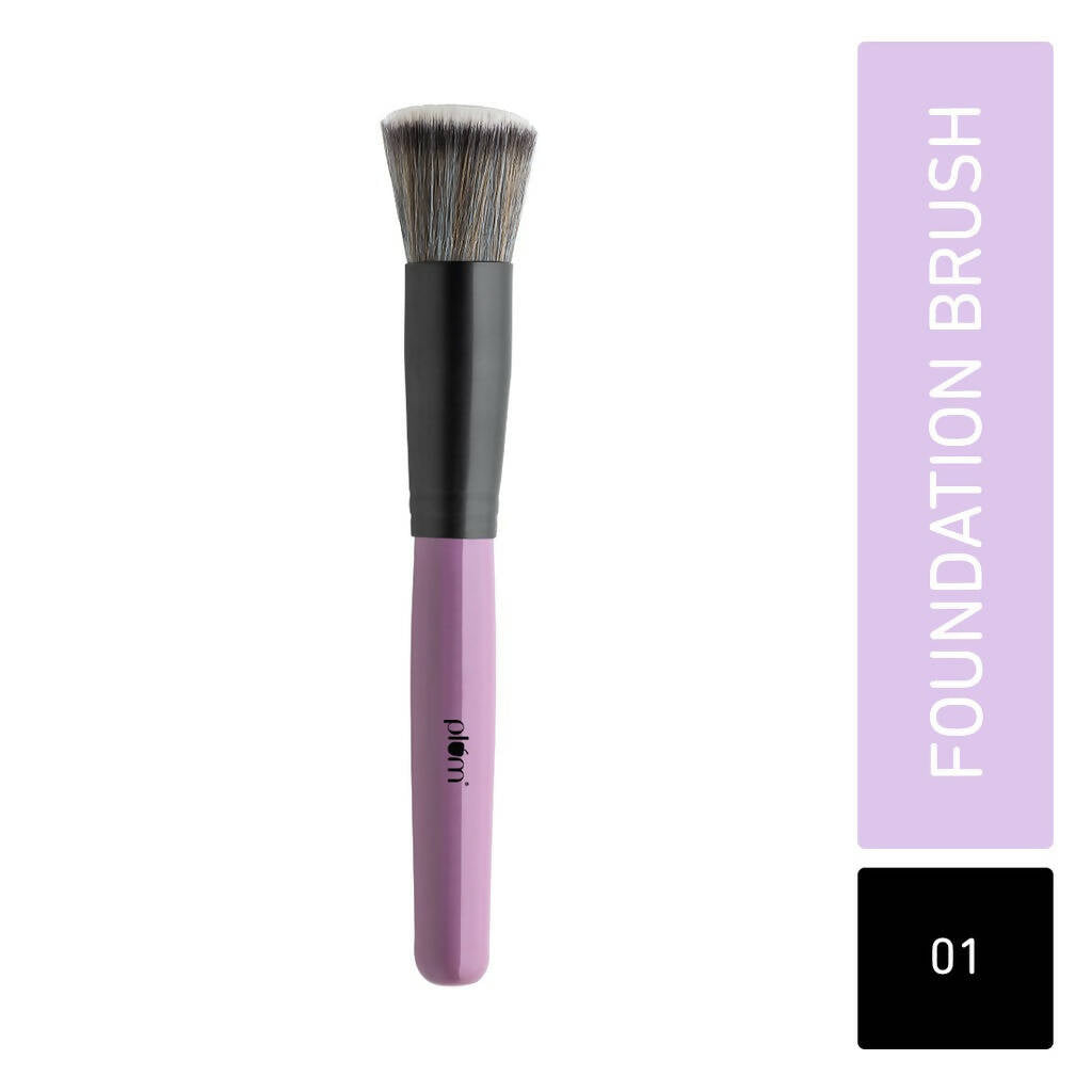 Plum Soft Blend Foundation Brush Easy Pick-up 01 | Grocsy