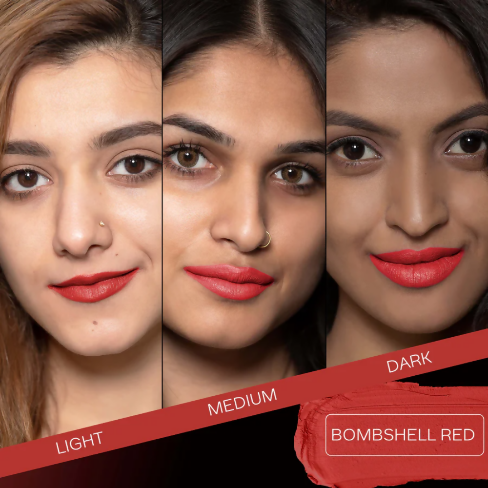 Faces Canada Weightless Matte Finish Lipstick - Bombshell Red 09 | Grocsy
