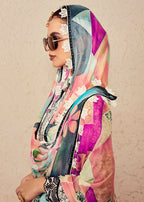 Muslin Cotton Digital Print & Embroidered Off White Salwar Suit - Emponline | Grocsy