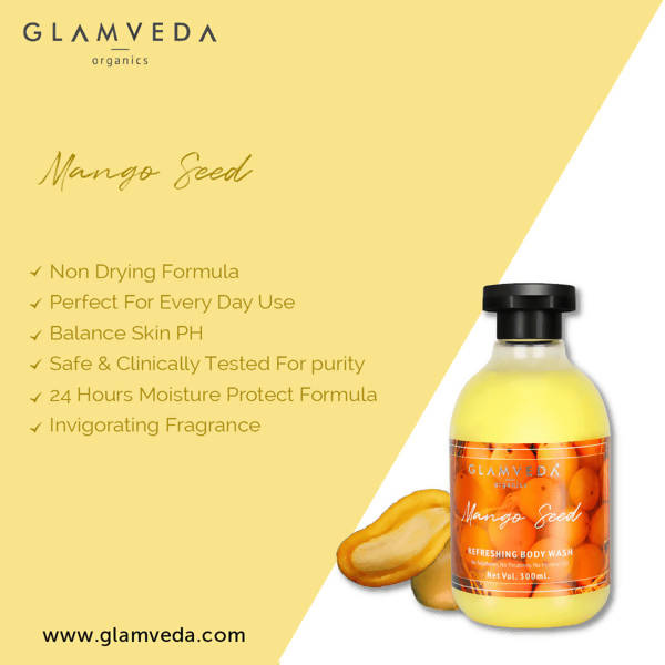Glamveda Mango Seed Moisturizing Body Wash | Grocsy