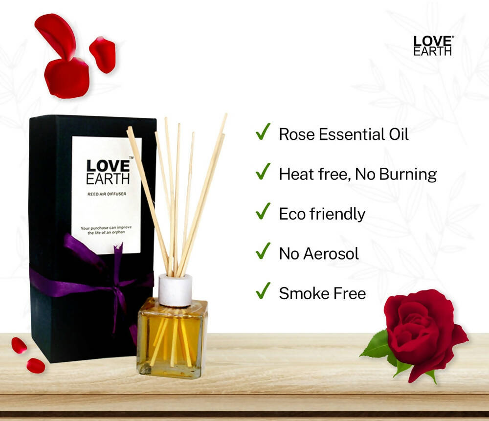 Love Earth Reed Diffuser - Rose | Grocsy