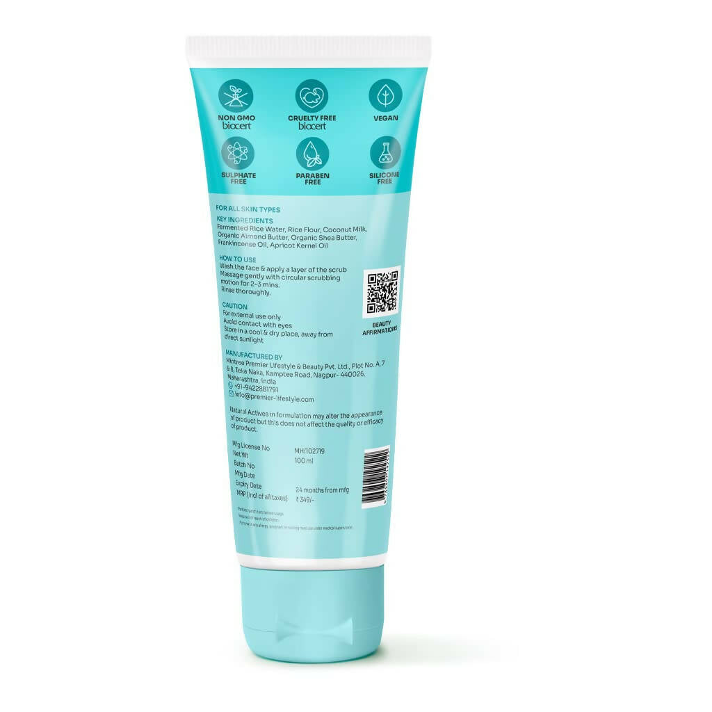 Vedic Valley Detan Face Scrub With Rice Water & Coconut Milk | Grocsy