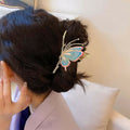 Joban Fashion Blue Metal Butterfly Hair Claw Clips For Women | Grocsy