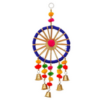 eCraftIndia Gota Patti Bangle & Bells Decorative Wall Door Hangings Latkan Toran | Grocsy
