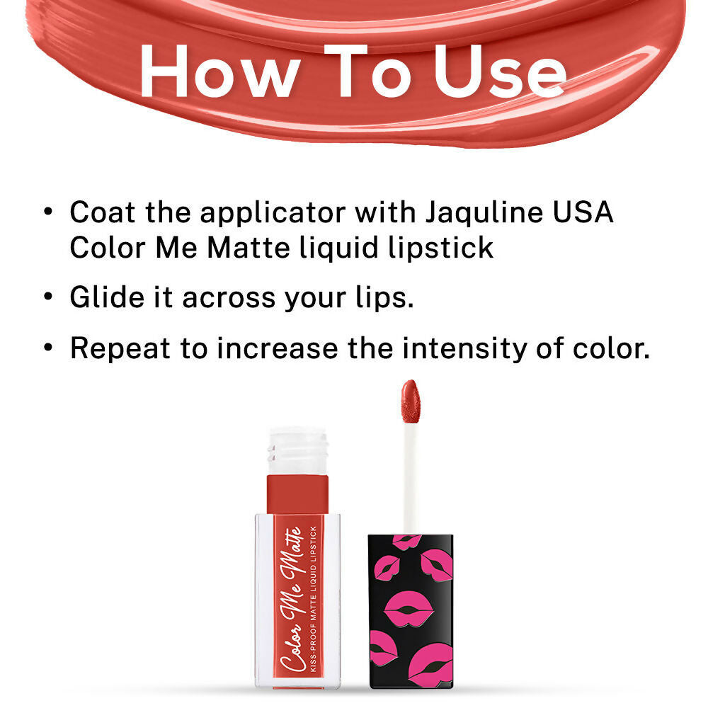 Jaquline USA Color Me Matte Liquid Lipstick - Spice Orange | Grocsy