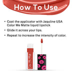 Jaquline USA Color Me Matte Liquid Lipstick - Spice Orange | Grocsy