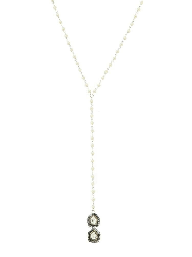 Beaded Kundan Necklace - Ruby Raang | Grocsy