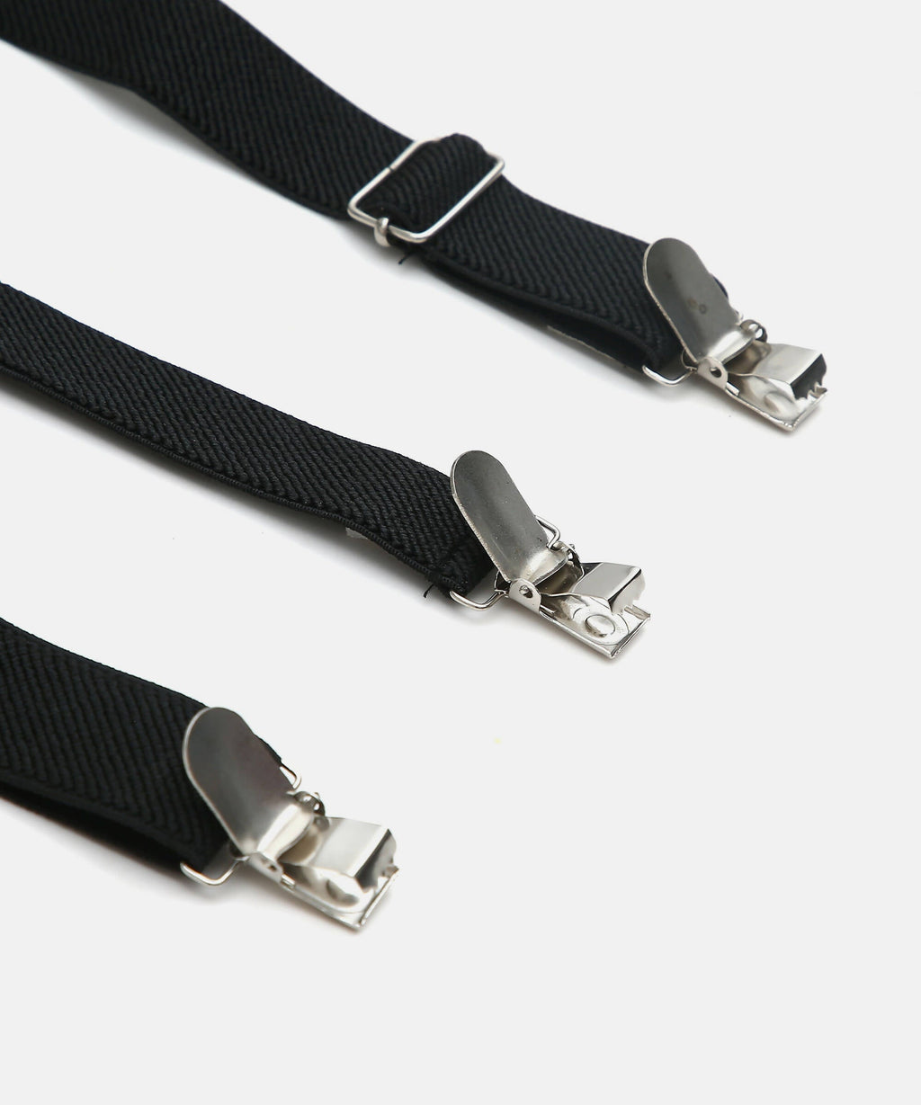 Manet Boys Solid Suspenders - Black | Grocsy