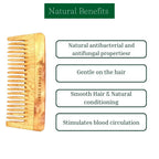 The Pure Story Oil Infused Neem Wood Wide Tooth Comb | Grocsy