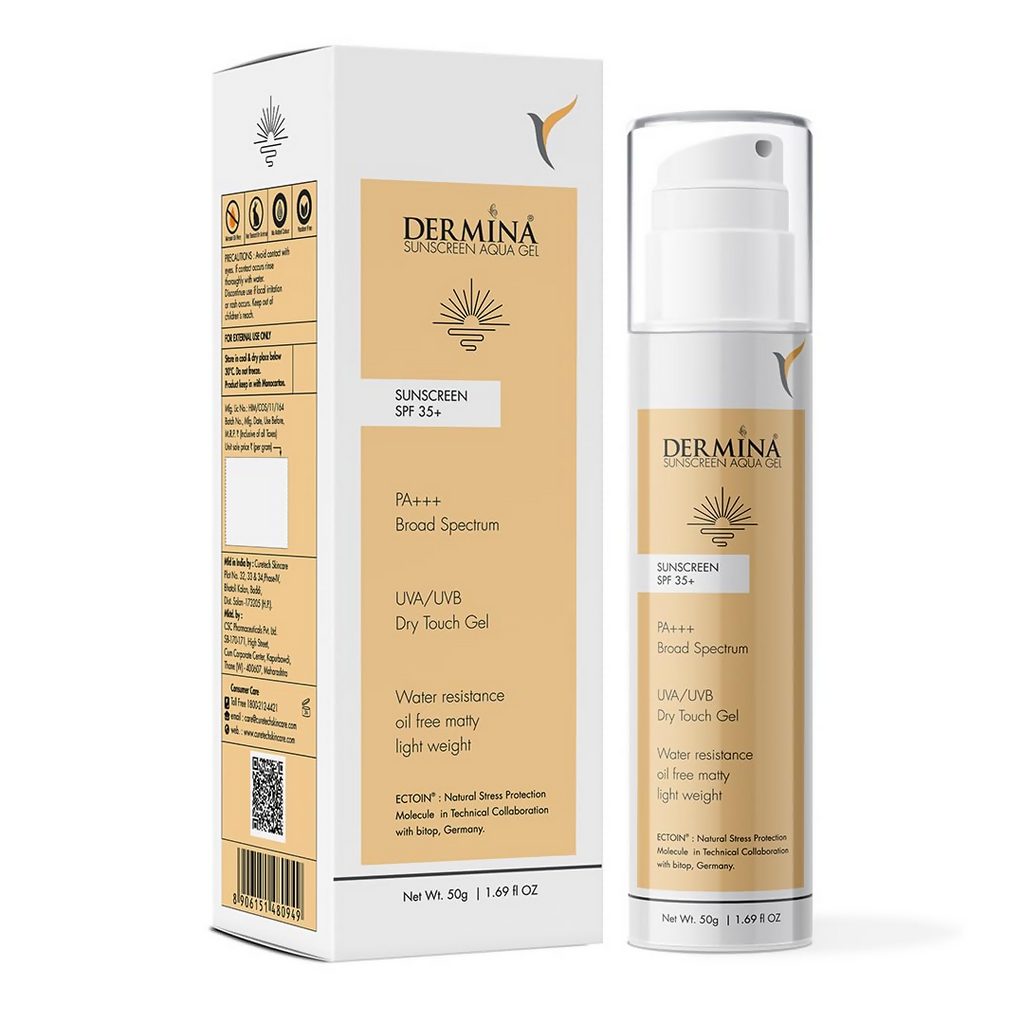 DERMINA Sunscreen Aqua Gel SPF 35+ PA+++ Broad Spectrum | Grocsy