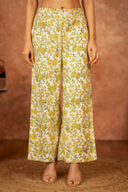 Joban Fashion Yellow Hand Block Printed Cotton Suit Set | Grocsy