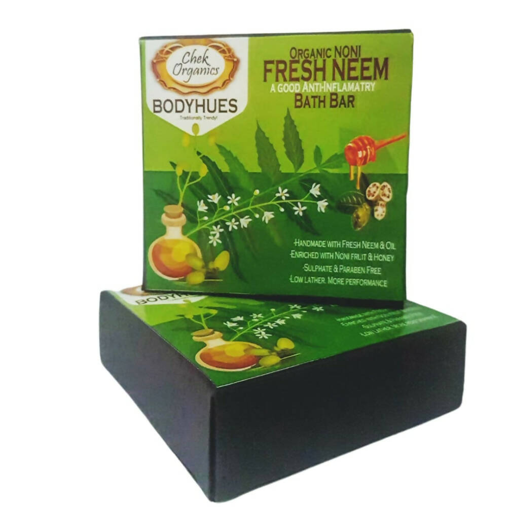 Chek Organics Body Hues Organic Noni Fresh Neem Bath Bar | Grocsy
