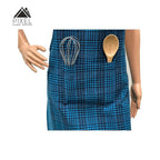 Pixel Home Decor Cotton Apron With Front Pocket-Blue Stripe Apron | Grocsy