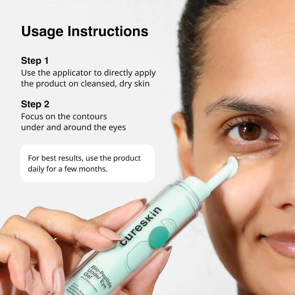 Cureskin Bio-Peptide Under Eye Cream for Dark Circles | Grocsy