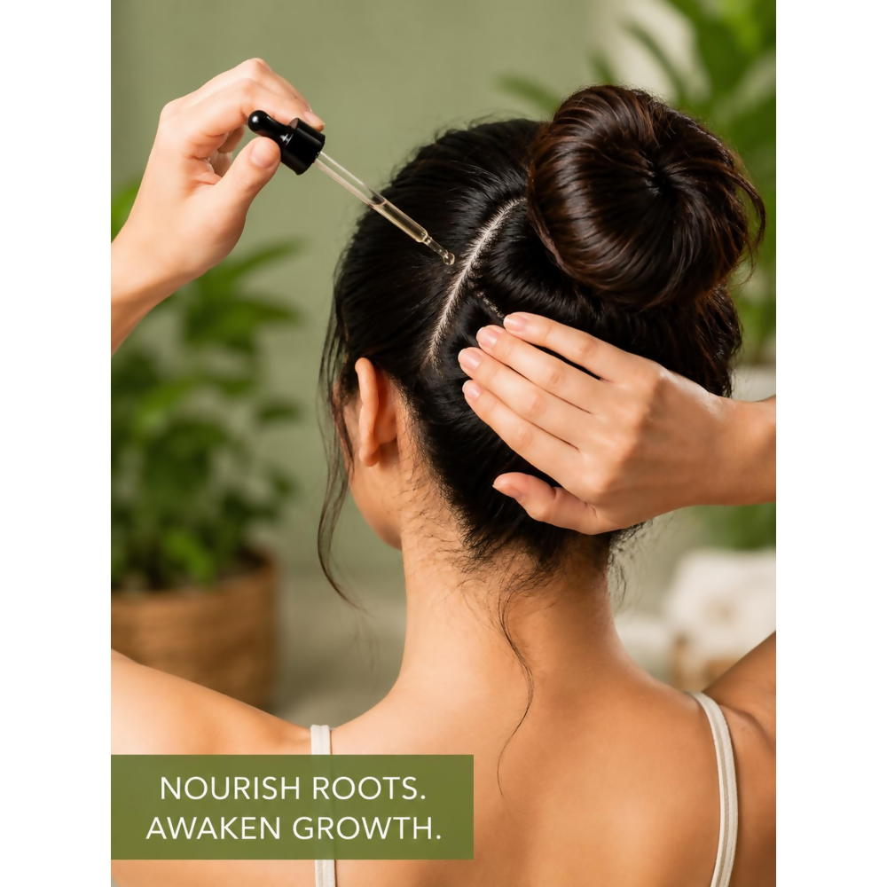 THE LIVING CO. Shikakai + Bhringraj Stimulating Scalp Serum | Grocsy