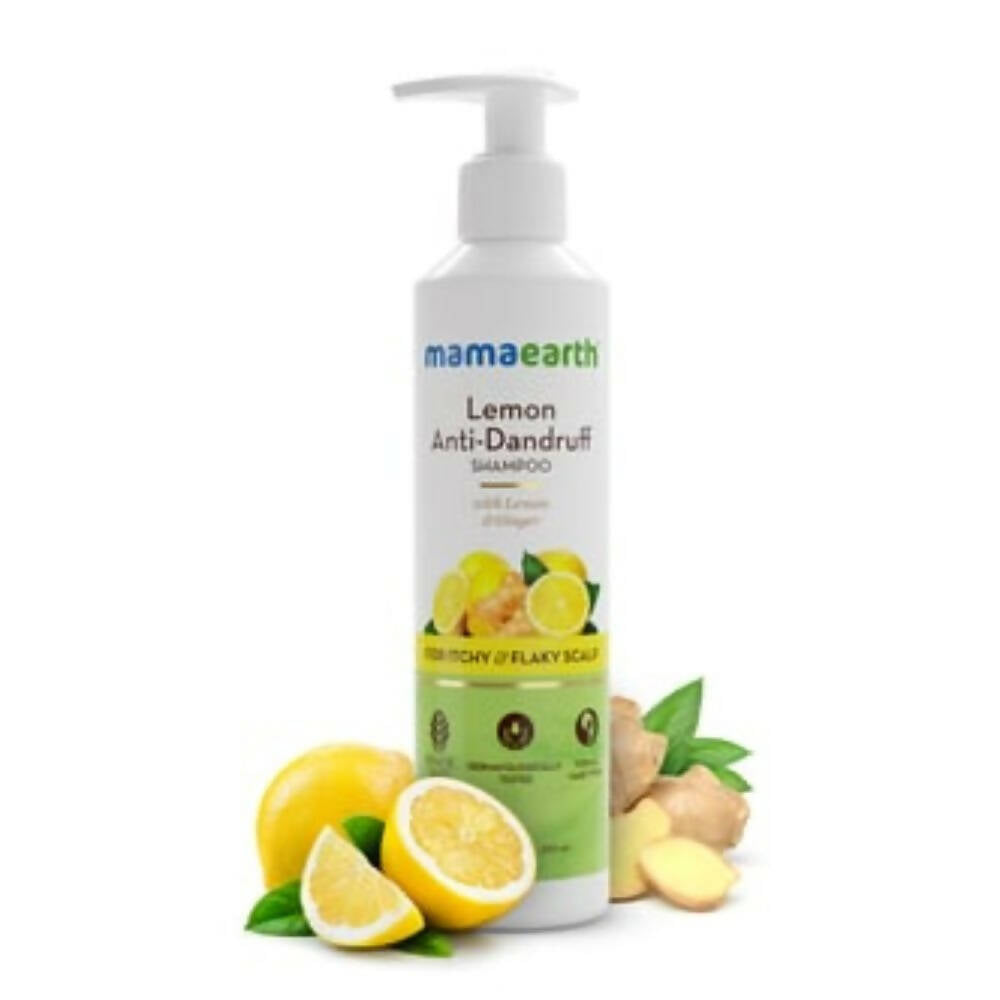 Mamaearth Lemon Anti-Dandruff Shampoo For Itchy & Flaky Scalp | Grocsy