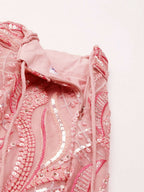 House of Panchhi Coral Pink Net Sequins and Zarkan embroidery Lehenga choli & Dupatta | Grocsy