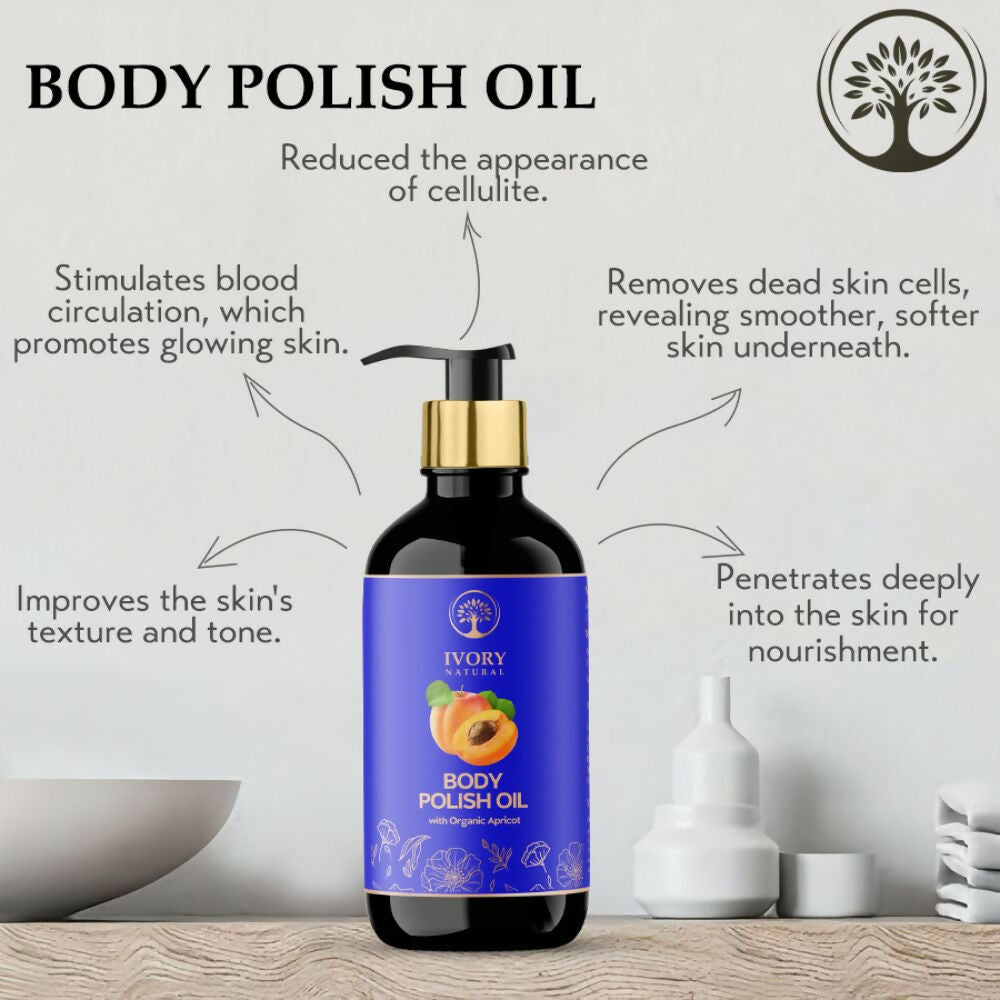Ivory Natural Body Polish Oil For Exfoliate, Hydrate, & Renew For Radiant Results | Grocsy