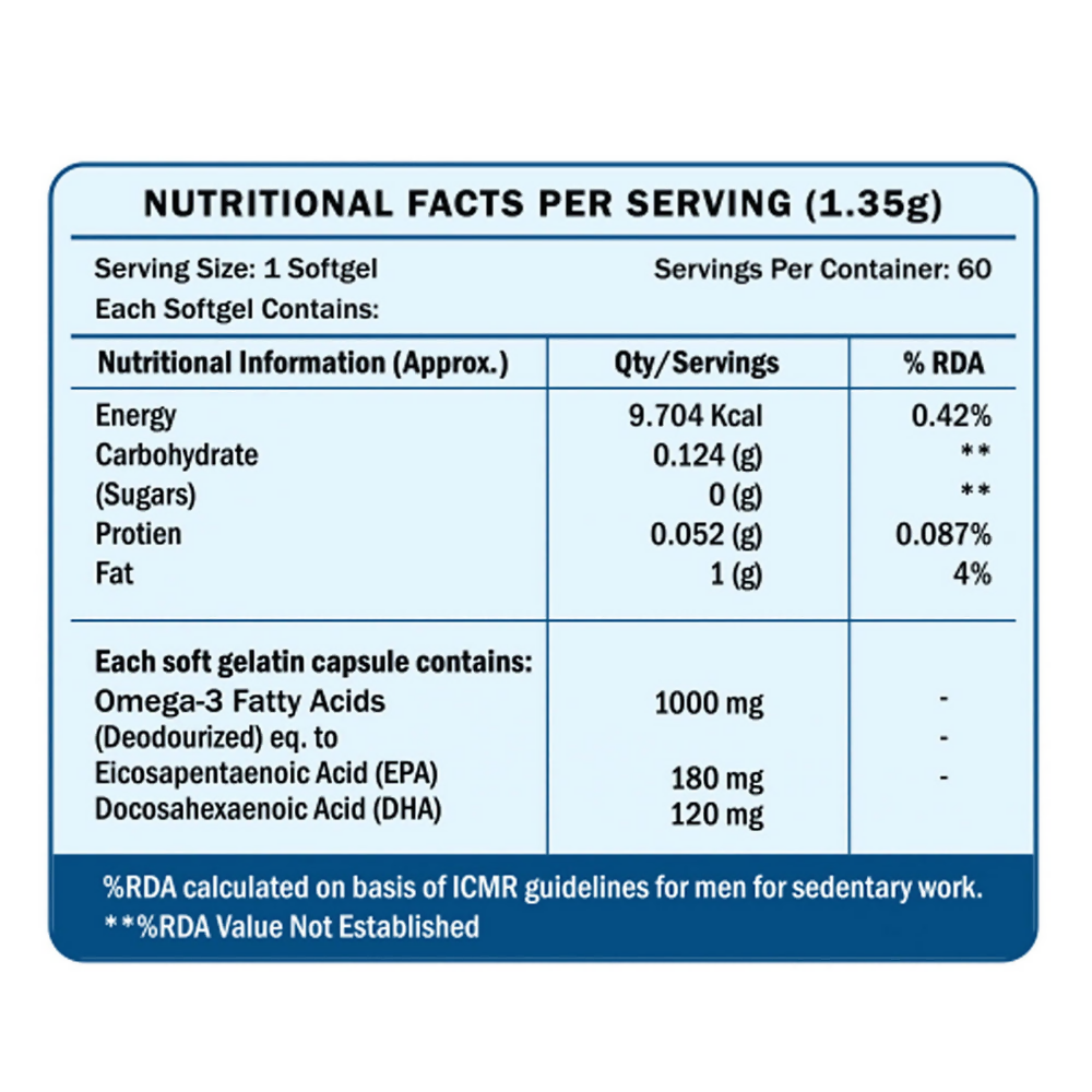 Scitron Omega-3 Fish Oil 1000mg Softgels | Grocsy