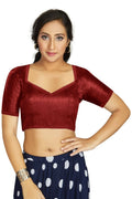 Aastha Fashion Women's Maroon Art Silk Designer Traditional Readymade Blouse | Grocsy